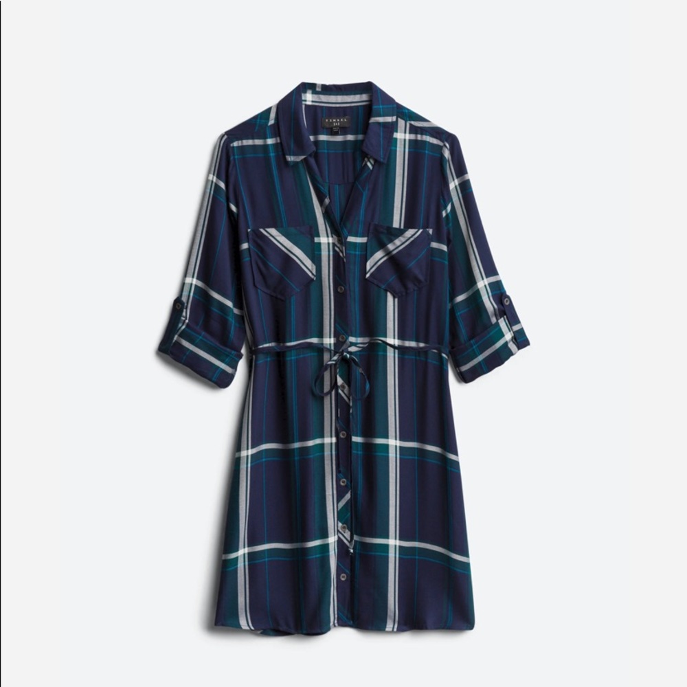 Navy Kalene Shirt Dress NWT